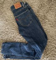 Levi’s 711 knee ripped skinny denim jeans pants