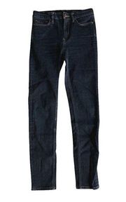 Allsaints Jeans Womens 2 25" Nim High Waisted Crop Skinny Blue Dark Wash Casual