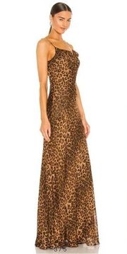 L’AGENCE Christine Dress in Brown & Black Large Cheetah