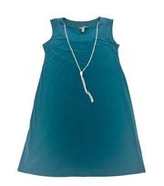 R&M RICHARDS Women's Green Stretch Cocktail Dress w/ Necklace 8P Petite