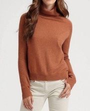 Theory Adalbert Loryelle Burned Orange 100% Wool Knit Top