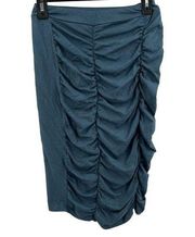 LaMade Blue Rouched Front Skirt Small New