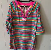 NWT Nanette Lepore Swim Striped Coverup size Medium