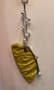 Yellow And Pearl Clutch