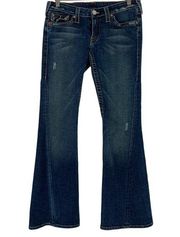 Vintage True Religion Bridget Bootcut Flare Leg Jeans Size 31 Stone & Tint