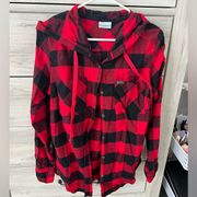 Columbia hooded plaid flannel