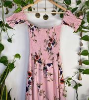 Pink Floral Hi-lo Dress