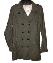 Utility Button Peacoat Jacket Green Medium