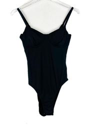 NWT Andie Swim The Bermuda One Piece Swimsuit Flat Black Size Small TALL ST NEW