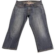 Old Navy Capri Jeans Womens Size 6 Cropped Medium Wash Denim Pants Straight