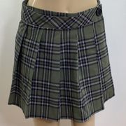 Joe BenBasset Checkered Pleated Elastic Waist Skirt Size Large New With Tags