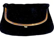 Vintage Velvet Folding Cosmetic Pouch Frame Bag