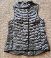 Athleta Women’s Gray Puffer Vest Full Zip Size Small