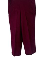 Pre Owned Women’s Alfred Dunner Petite Elastic Waist Cranberry Red Pants 10P