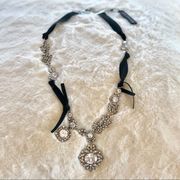 Ann Taylor Detailed Rhinestone Necklace