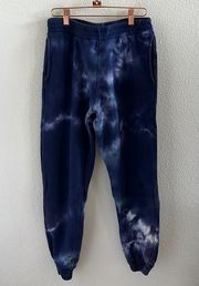 Frankie's Bikinis Aiello Blue Tie Dye Sweat Pants Medium