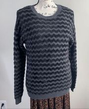 BCBGeneration soft fuzzy chevron gray sweater XS S