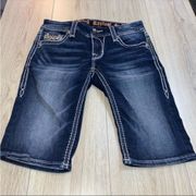 Rock revival nancy easy Bermuda blue jean shorts denim