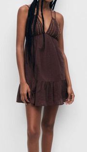 Brown Backless Dress