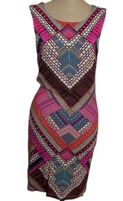 Mara Hoffman sleeveless cut out graphic print mini dress size Medium