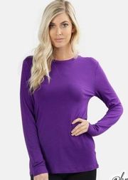 NWT Round Neck Long Sleeve TShirt - Purple Small