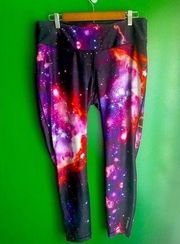 Women’s Reebok Galaxy Workout Fitness Leggings Size XL Extra Large EUC