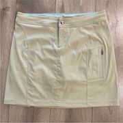 Columbia 16” Omni-Shield Tan Nylon Stretch Hiking Active Skirt Size 10