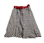 Hot Topic Her Universe Snow White Poision Apple Gingham Retro Skirt