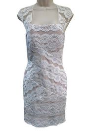 NW Nightway formal Ivory Lace Dress