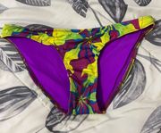 Purple Flower Design Bikini Bottom