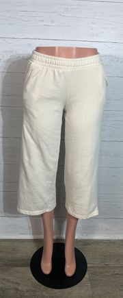 cropped sweatpants ivory size 11-12 juniors