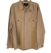 men's XL Garment Co. Chamois collared long sleeve button down shirt