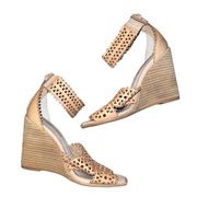 Besante Wedge Sandal in Neutral Size 7.5 Cut Out Ankle Strap