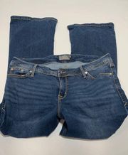 Torrid Women's Mid Rise Dark Wash Luxe Slim Boot Cut Denim Jeans Size 16XS