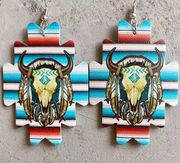 Boutique Western Aztec Cow Cactus Geometric Earrings