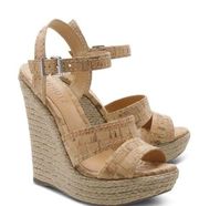 Schutz Natural Cork Wedge Sandals