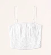 Abercrombie & Fitch Linen Blend Ruched Top