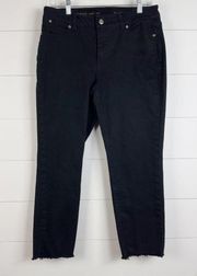 Talbots Black Denim Raw Hem Jeans Sz 10P