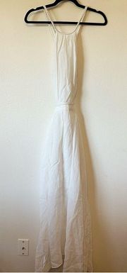 Alice + Olivia Faith Linen Silk Blend Halter Braided Cut Out Midi Dress 12