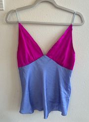 Free People Pink And Purple Slip Top