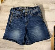 Hydraulic Nolita Jean Shorts Denim 6 Heavy Stitch