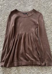 Brown Babydoll Top