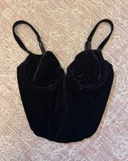black velvet corset