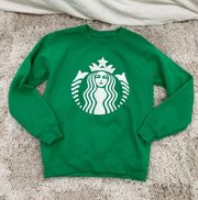 Green  Crew neck