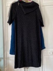 Sandra Darren charcoal gray sweater dress