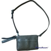 Frye Leather Mindy Stadium brown Crossbody Purse/ Wristlet