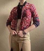 Red And White Bomber Jacket