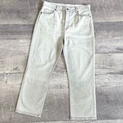 LOFT Straight Crop Jeans NEW Womens 12/31 (33X26) High Rise Light Wash Grey