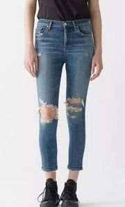 AGOLDE Sophie High Rise Distressed Crop Distressed Size 27