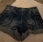 Hollister tye-dye jean shorts